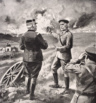 Lord Kitchener and General Joffre on the Western Front, 1915, from 
